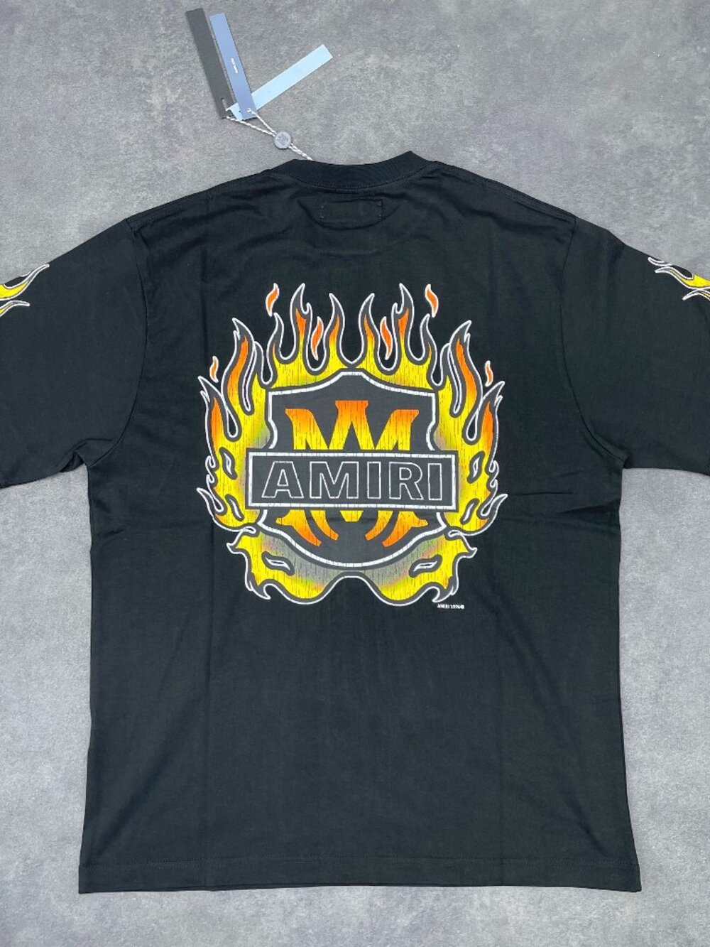 AMIRI Men’s Black Flame Logo Graphic T-Shirt- Size Small